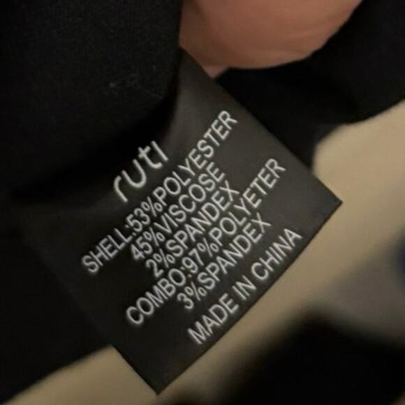 Ruti Black Faux Leather Zip Up Trench Coat Size Small Medium - Picture 5 of 5